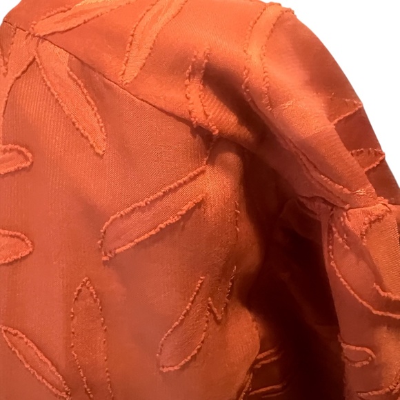 Baltic‎ Born Chiffon Textured Long Sleeve Floral Women's Maxi Dress In Rust, NWT - Picture 8 of 11